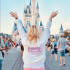 Hayley Paige Bride Sequin Jacket Large